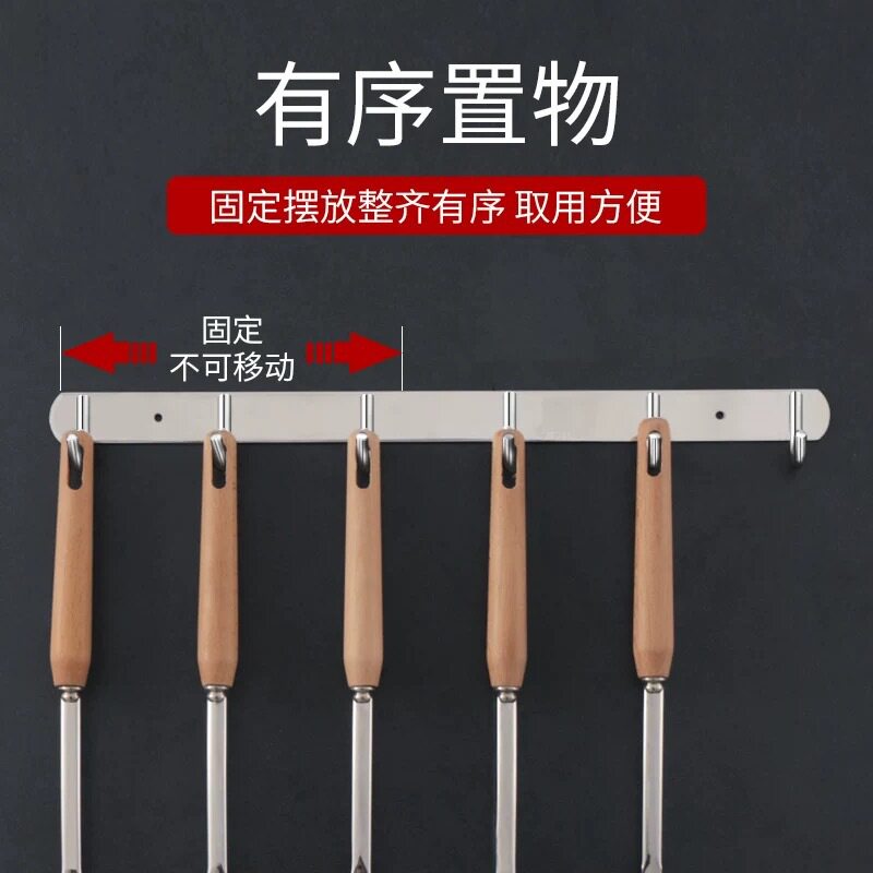 No-Drill 304 Stainless Steel Hooks, Adhesive Hooks for Kitchen and Bathroom Doors, Rear Hooks, Wall-Mounted Storage and Clothes Hangers