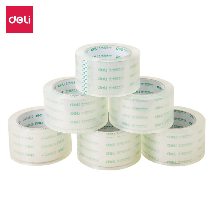 Deli Large Roll Sealing Transparent Tape Wholesale Large Wide Tape Sealing High Transparency Tape 6cm