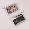 Japanese and Korean Simple Transparent Card Holder Student Portable Bus Id Card Bank Card Protective Cover Glitter Coin Purse Galaxy