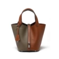 small size Golden Brown with Elephant Grey (Silver Buckle)