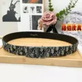 Small cd black silver buckle