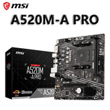 Материнская плата компьютера Msi MSI A520M-A PRO DDR4 подходит для процессора AM4, поддерживает 5500/5600