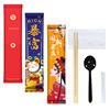 Disposable chopsticks four-piece commercial factory wholesale take-out spoon suit convenient sanitary tableware conjoined chopsticks
