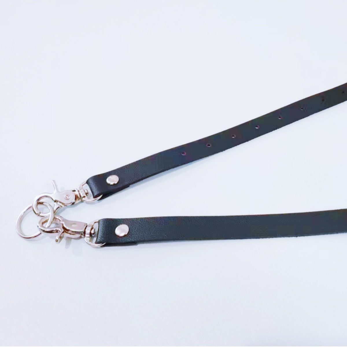 Fashionable and Simple Pu Leather Chain Collar Fashionable Belt Buckle Necklace Punk Harajuku Sexy Ring Necklace Necklace