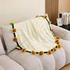 sunflower wool crochet rose flower blanket handmade diy wool flower lily crocheted gift to relieve boredom