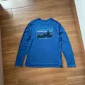 Electric blue mountain range