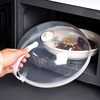 Microwave oven heating special protective cover hot food hot rice high temperature resistant round plastic transparent cover oil splash food cover