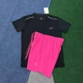 Crystal short sleeve black+d218 pink