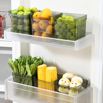 Food Grade household kitchen refrigerator crisper refrigerator side door fruit and vegetable sorting storage box freezer