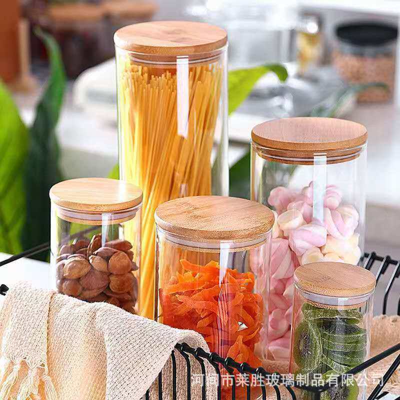 Glass Sealed Jar High Borosilicate Glass Large Capacity Storage Jar Kitchen Grain Storage Jar Household Food Tea Jar
