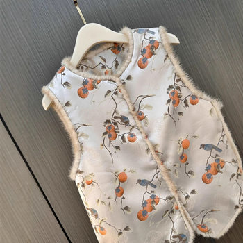 2025 Autumn and Winter High-End Retro Buckle Waistcoat New Chinoiserie National Style Vest Women's New Vest Top