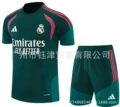 2627 short sleeve real madrid dark green with rose red