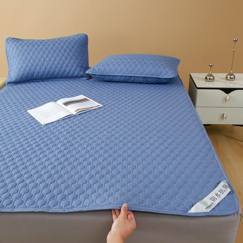 Class A Cotton Solid Color Waterproof Mattress Urine-proof Dirty-proof Thin Mattress Tatami Soft Mat Simmons Protective Mat Cross-border