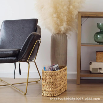 Cross-Border Storage Basket Storage Basket Toilet Paper Storage Basket Imitation Rattan Desktop Sundry Storage Basket Storage Basket