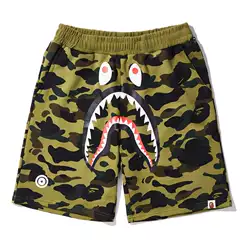 3D cross-border foreign trade wholesale tide brand BAPE shark leisure sports camouflage shorts a generation of hair ape head pants