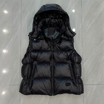 Black gold goose down vest men and women wear down jacket vest 2024 new northeast super thick short vest