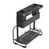 Kitchen Knife Holder Punch-free Countertop Storage Rack Household Kitchen Knife Chopsticks Basket Chopping Board Spoon with Draining Tray Storage Rack