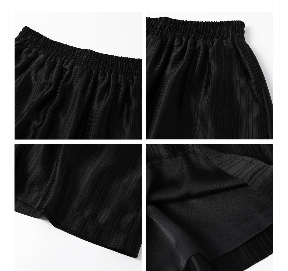 Bộ áo hai dây cổ yếm phối quần short cạp cao màu trơn phong cách tối giản nữ