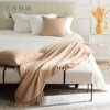 Wabi-Sabi Style Bed End Blanket Model Room Towel Hotel Bed Flag Bed End Towel Sofa Leisure Blanket Light Luxury Decorative Blanket