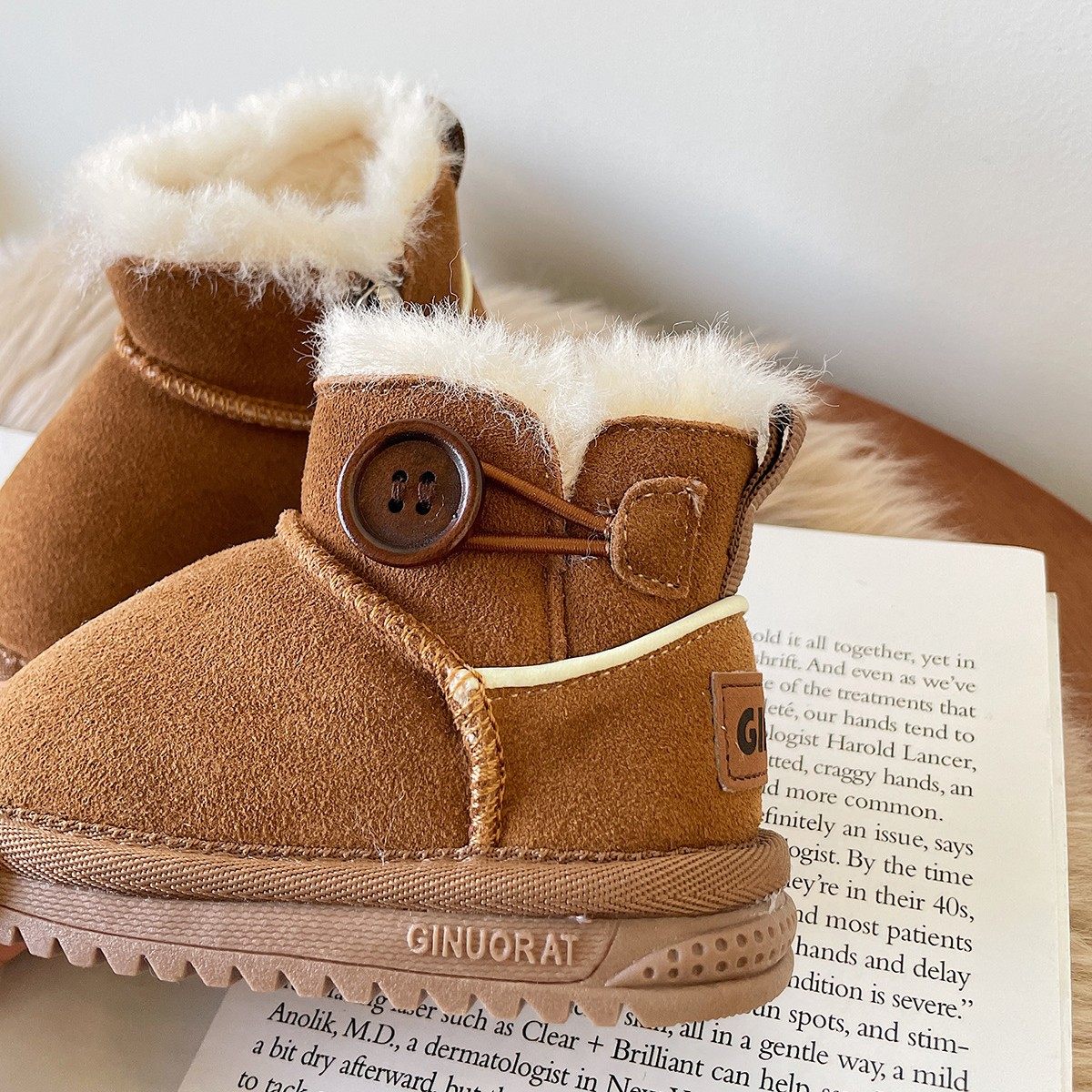 {16-30 size} baby snow boots winter 1-2 years old baby boy toddler shoes fleece-lined children's cotton shoes girls' shoes