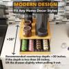 Wooden Coffee Capsule Storage Box Modern Simple Coffee Machine Base Solid Wood Office Desktop Tea Bag Storage Box