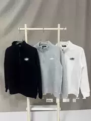 25 Years of Autumn and Winter Cross-Border Direct Supply of Devil Classic Half-Zip Sweatshirt Printed Pure Color Casual Sweatshirt for Men and Women