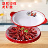 [Thickened Crayfish Plate] Milamine Binaural Lobster Plate Barbecue Restaurant Restaurant Commercial Dry Pot Seafood Imitation Porcelain Plate