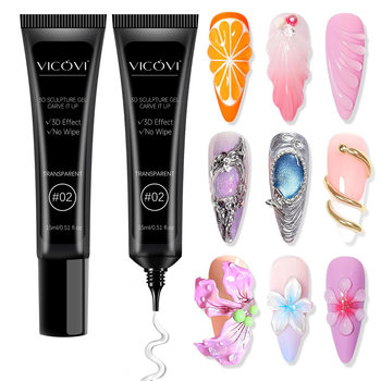 3D Gel Nail Sculpture Gel Nail Glue Three-In-One No Wipe Gel Factory Waterproof Functional Glue Nail Polish Glue