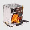 Convenient Stainless Steel Foldableing Portable Barbecue Grill Square Bbq Grill Large and Small Outdoor Camping Wood Stove