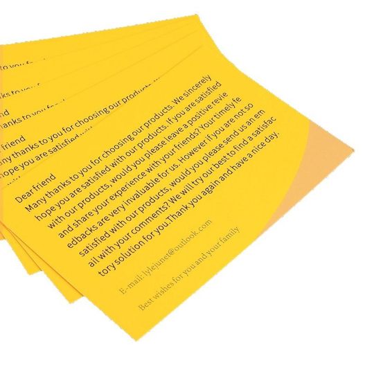Praise Card Amazon English After-sales Card Folding High-end Service Paper Card Printing Party Card Self-printed Thank You Letter