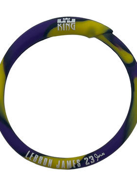 洛杉矶湖人队明星6号詹姆斯细圆硅胶手环圈篮球时尚运动夜光腕带