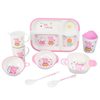 Wuhe pink Peppa Pig children's bowl food supplement bowl chopsticks tableware cartoon melamine anti-scald baby household plate