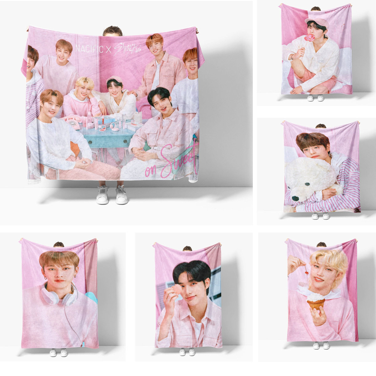 Stray Boys Stray Kids Flannel Blanket Four Seasons Blanket Home Office Air-conditioning Blanket Cross-border Customization