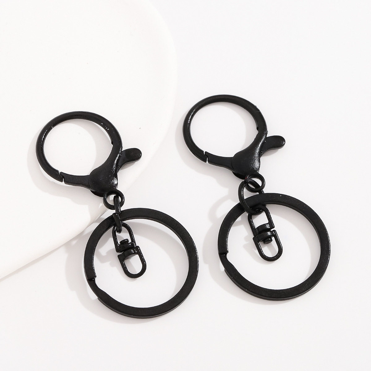 工厂直供钥匙扣圆环电镀龙虾扣款钥匙圈挂件辅料DIY饰品配件材料