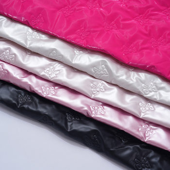 ultrasonic embossed bow quilted pressed cotton polyester fabric pillow bags pet outdoor picnic mat fabric di