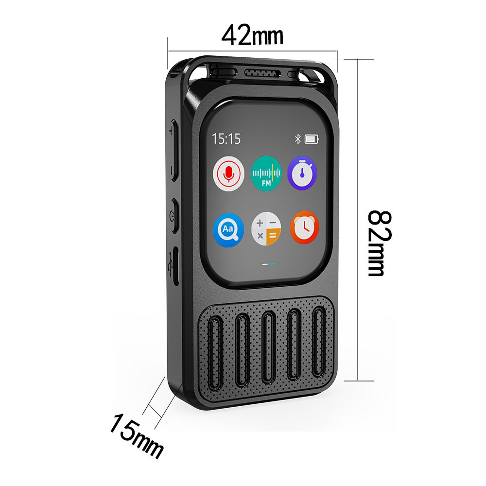 New Voice Recorder Mp3 Player Touch Screen Bluetooth Super Long Standby Student Class Voice Controlled Recording Walkman Artifact