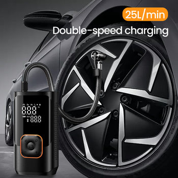 Vehicle-Mounted Air Pump, Multi-Functional Car Tire Pump, Charging and Pressure Measuring Equipment, Wireless Emergency Lighting Function