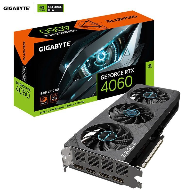 Игровая видеокарта, подходящая для развертывания дискретной видеокарты Gigabyte RTX4060 OC 8G Falcon computing power card от deepseek Изображение 1