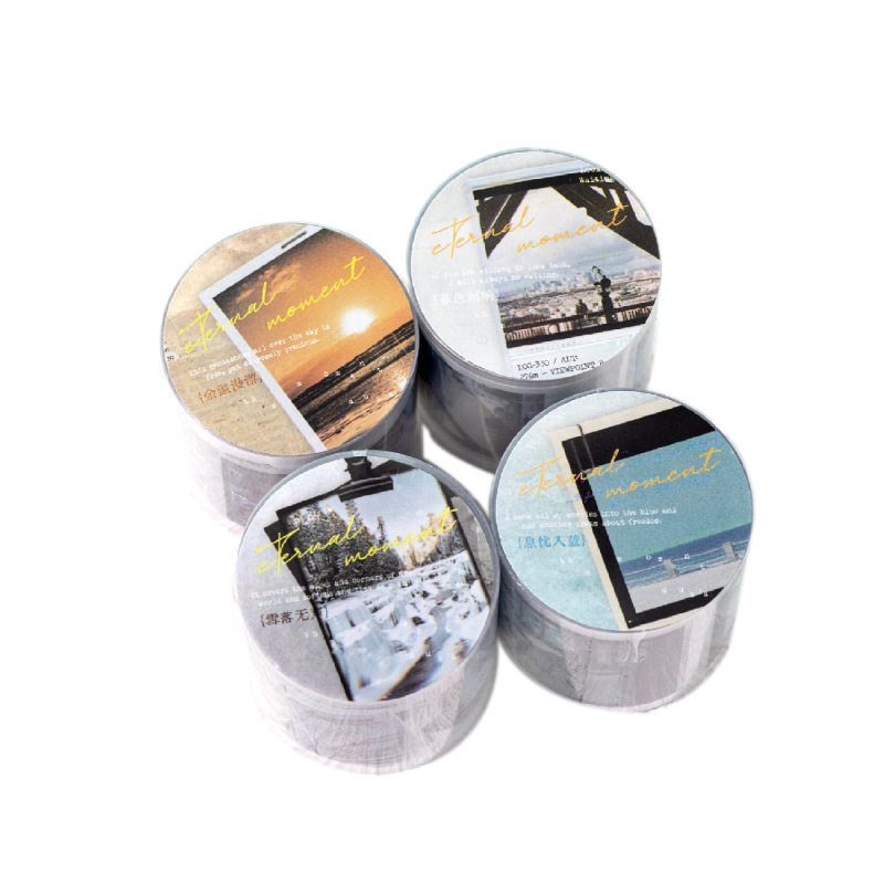 Twilight Pet Tape Eternal Moment Series Film Landscape Theme Handbook Material DIY Decorative Die-Cut Stickers