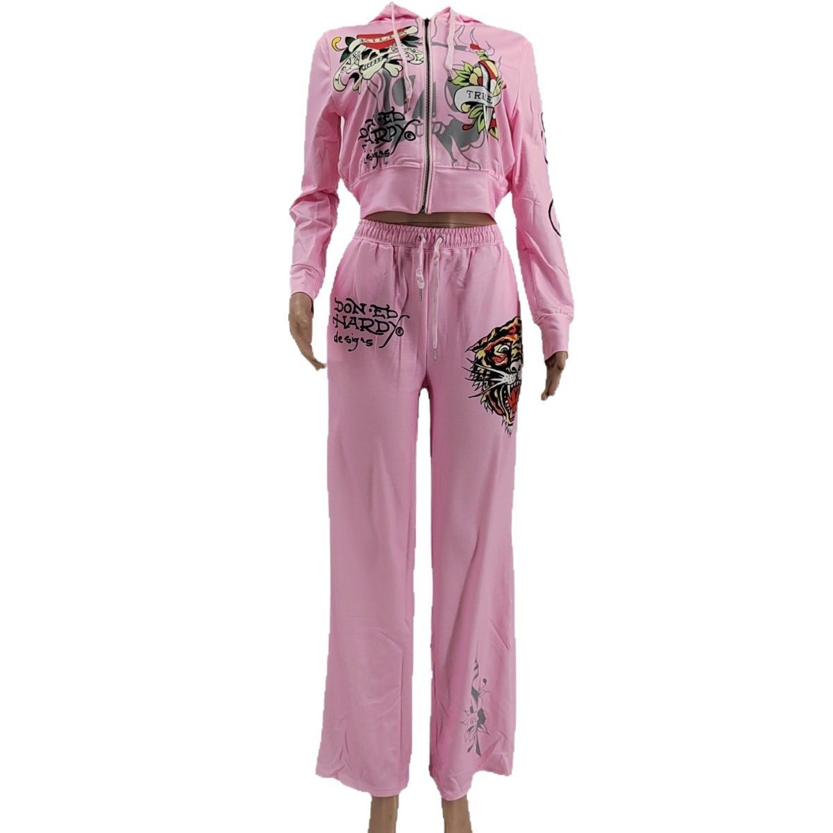 2024.XH805 Cross-border European and American Fashion Positioning Printing Pants suit Cross-border European and American Printing