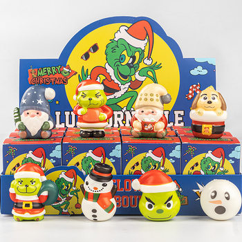 Popular Cross-Border Christmas Squishy Blind Box Ornaments Children's Toys Factory Wholesale Trendy Plush Blind Bag Blind Box