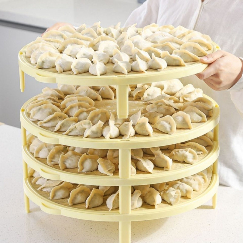Multi-Layer Dumpling Cover Mat Bamboo Dumpling Tray Bamboo Cover Mat for Home Use Non-Stick Bamboo Mat