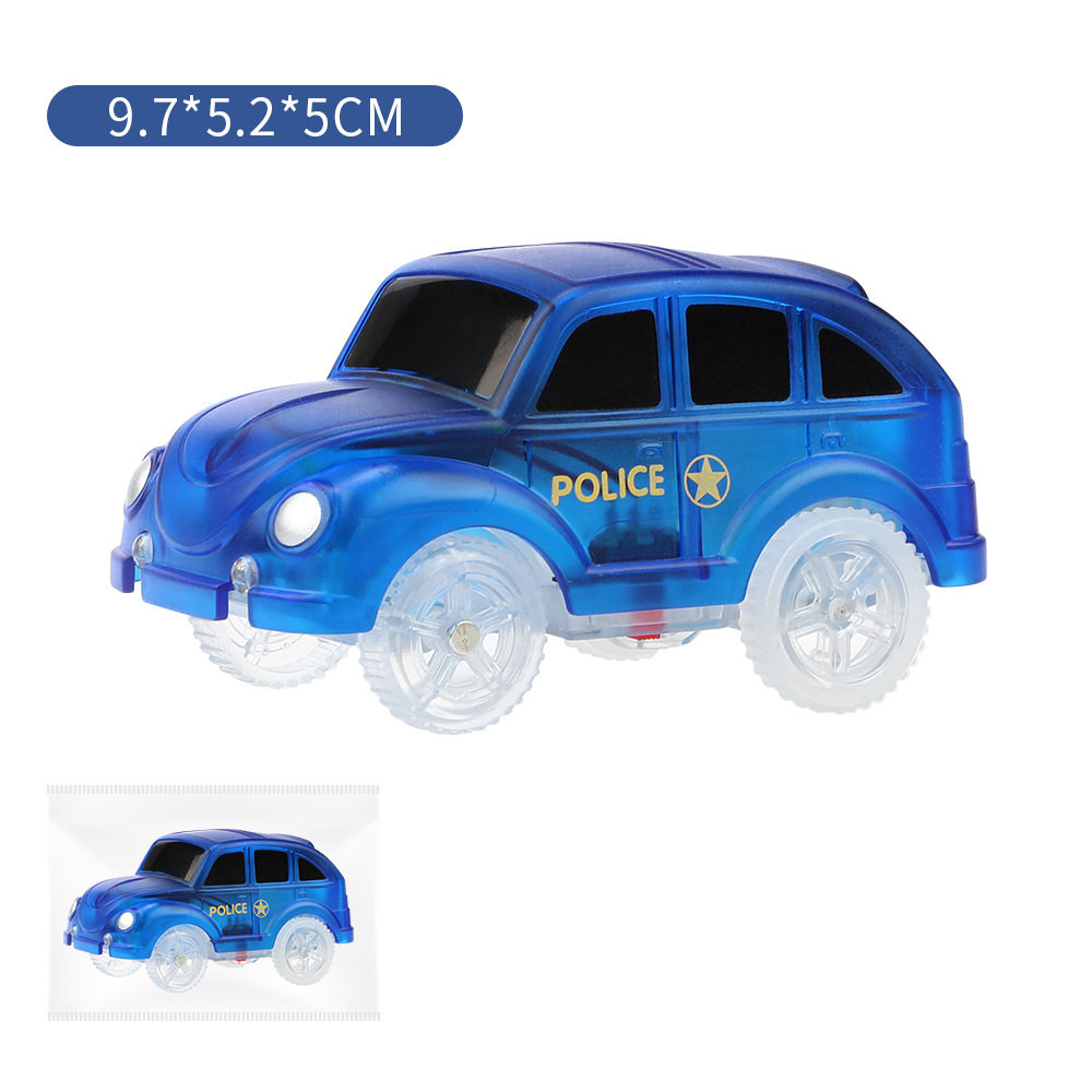 电动透明发光轨道5灯车仔玩具配件糖果悍马车子带夜灯光跨境供应