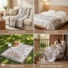 Cross-Border Literary Style Scripture Line Blanket Tapestry Throw Sofa Towel Hanging Cloth Scripture Prayer Blanket Bedside Towel