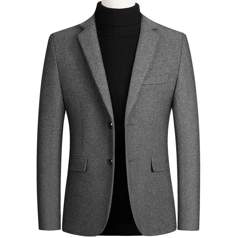 Mens Short Wool Blazer Jacket Business Casual Style Autumn Winter Collection Wholesale Available
