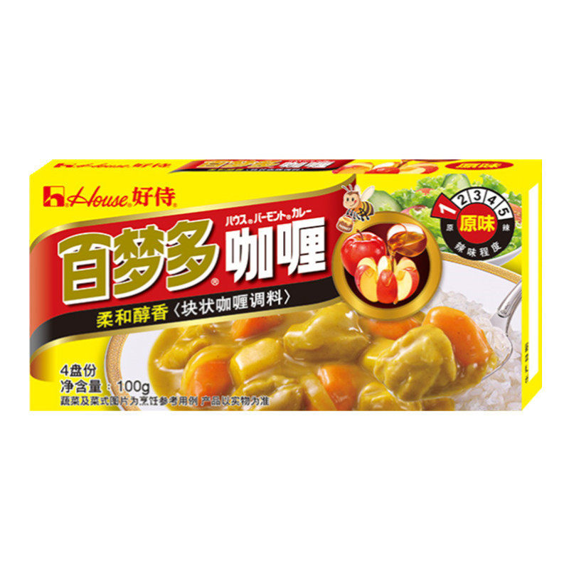 Haoshi Baimengduo Curry Original Flavor 100g Japanese Instant Curry Cubes Chicken and Beef Seasoning Home Original Bibimbap