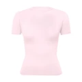 Pink round neck (slightly see-through)
