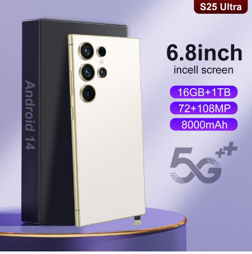 亚马逊TK爆款S25 Ultra跨境手机全球版4G 4+64 6.8寸八核真安卓12