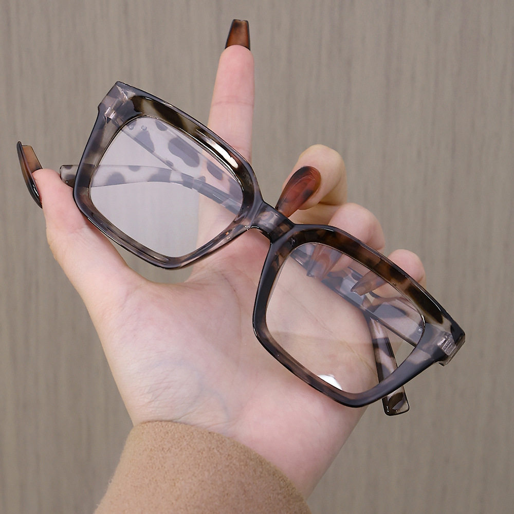 Anti-blue Light Box Flat Mirror Women's Contrast Color Rice Nail Simple Thin High-value Glasses Frame European and American Fashionable Glasses Frame