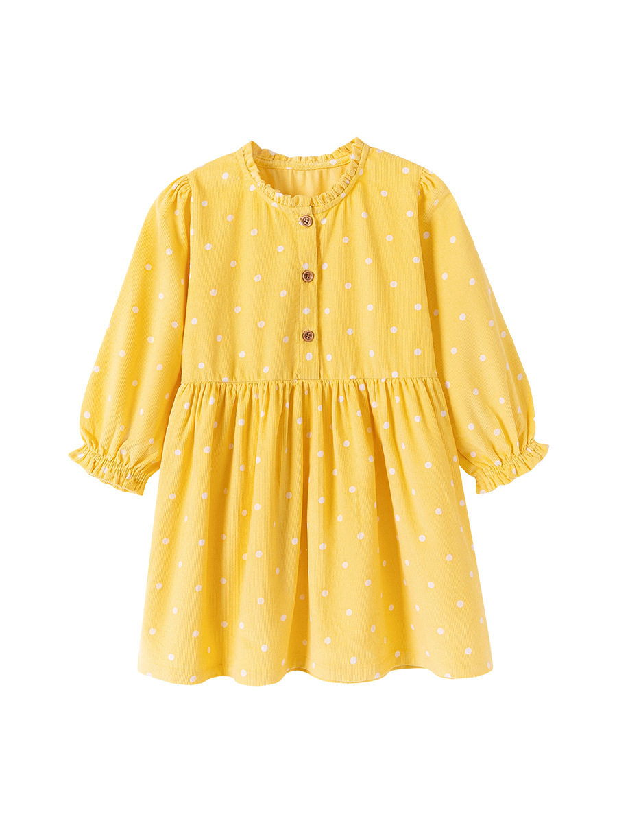 New Kids' Dress, Autumn Girls' Dress, Cute Corduroy Kids' Dress